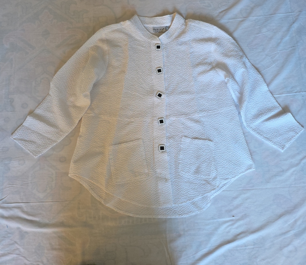 Habitat White Textured Shirt